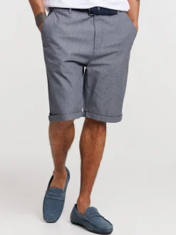 Bermuda rayé avec ceinture homme