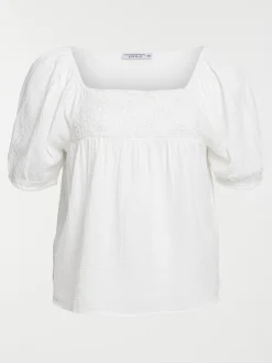 Blouse blanc cassé grande taille femme