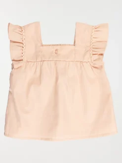 Blouse bretelles volantées fille (3-36M)