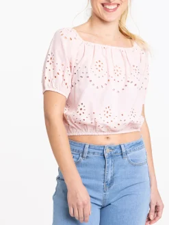 Blouse broderie anglaise femme