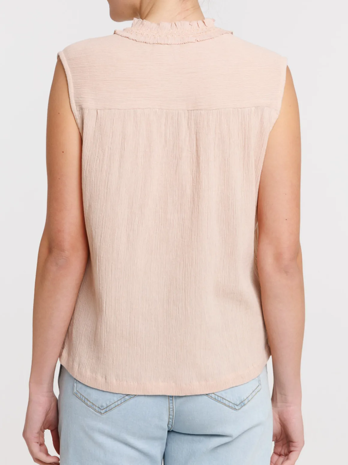 Blouse col smocké femme