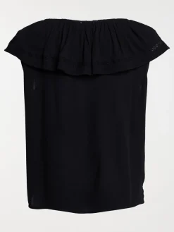 Blouse col volanté grande taille femme