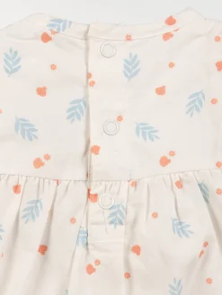 Blouse écru imprimée fille (3-24M)