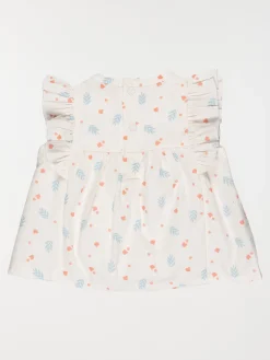 Blouse écru imprimée fille (3-24M)