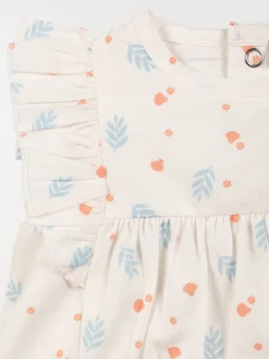 Blouse écru imprimée fille (3-24M)