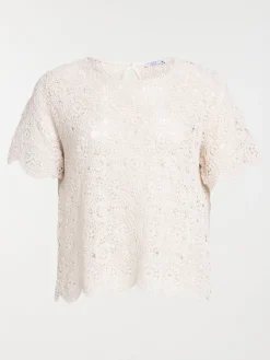 Blouse en crochet grande taille femme