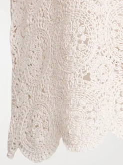 Blouse en crochet grande taille femme