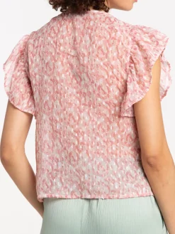 Blouse en voile imprimé femme