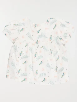 Blouse fille motif tropical (3-36M)