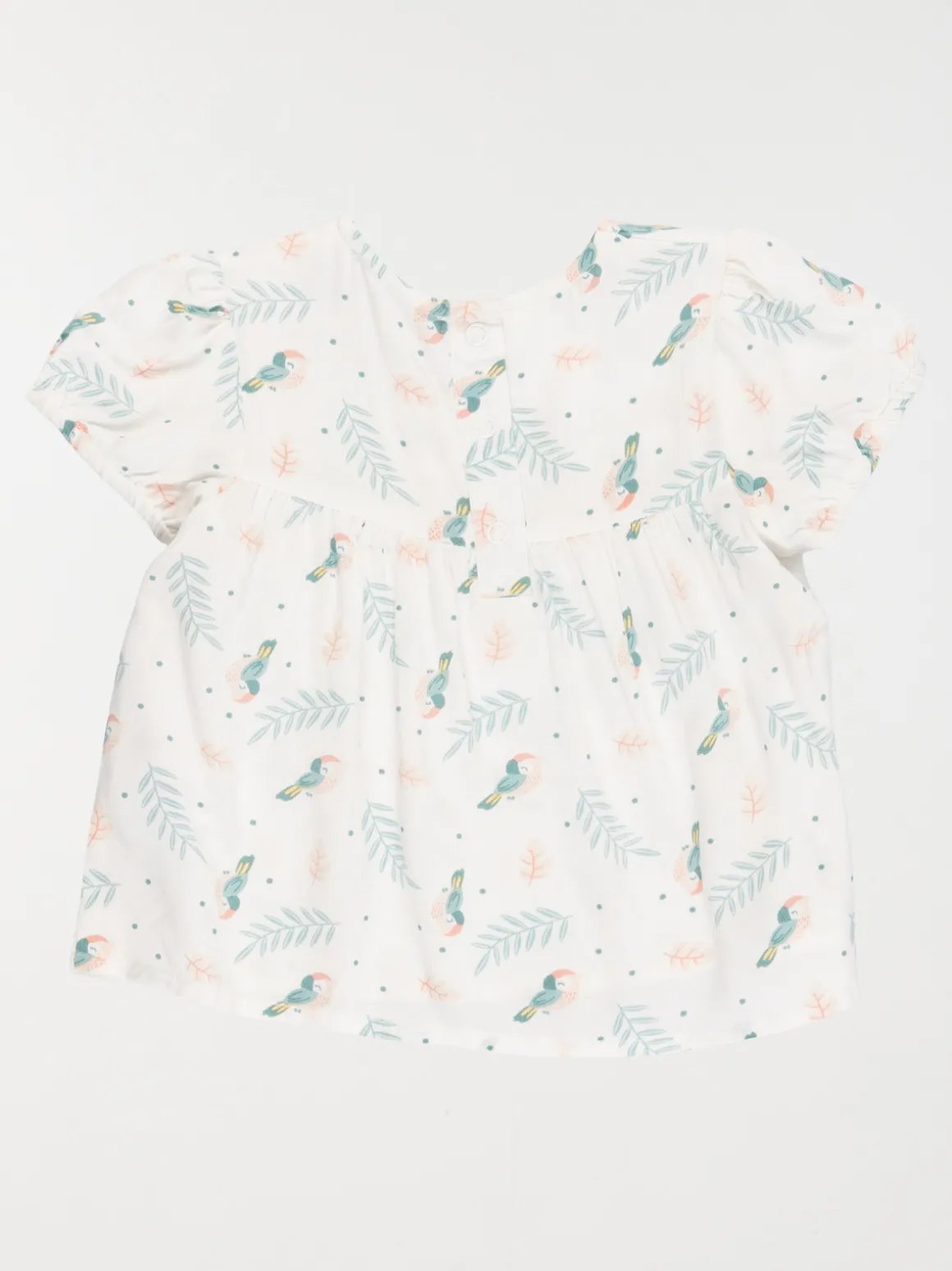 Blouse fille motif tropical (3-36M)