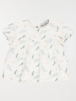 Blouse fille motif tropical (3-36M)