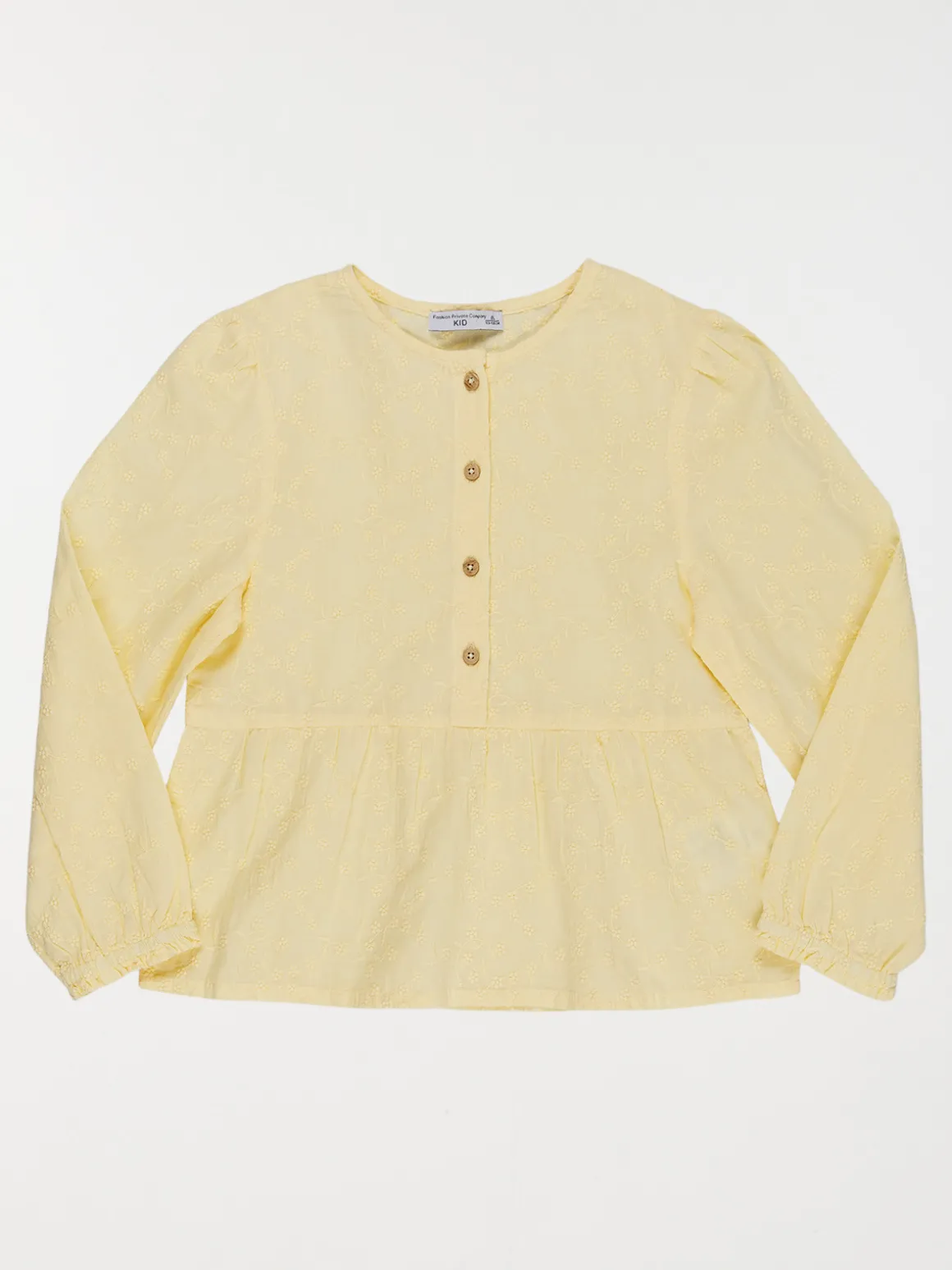 Blouse fleurie brodée fille (3-12A)