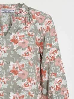 Blouse fleurie grande taille femme