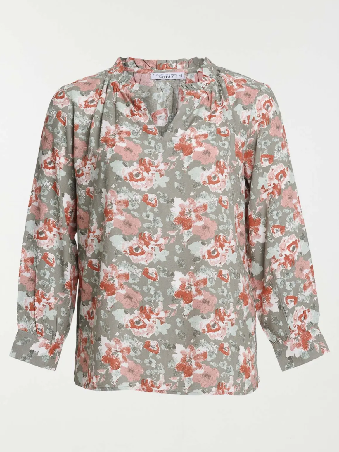 Blouse fleurie grande taille femme