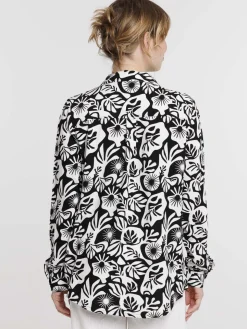 Blouse florale manches longues femme