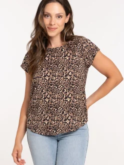 Blouse imprimé léopard femme