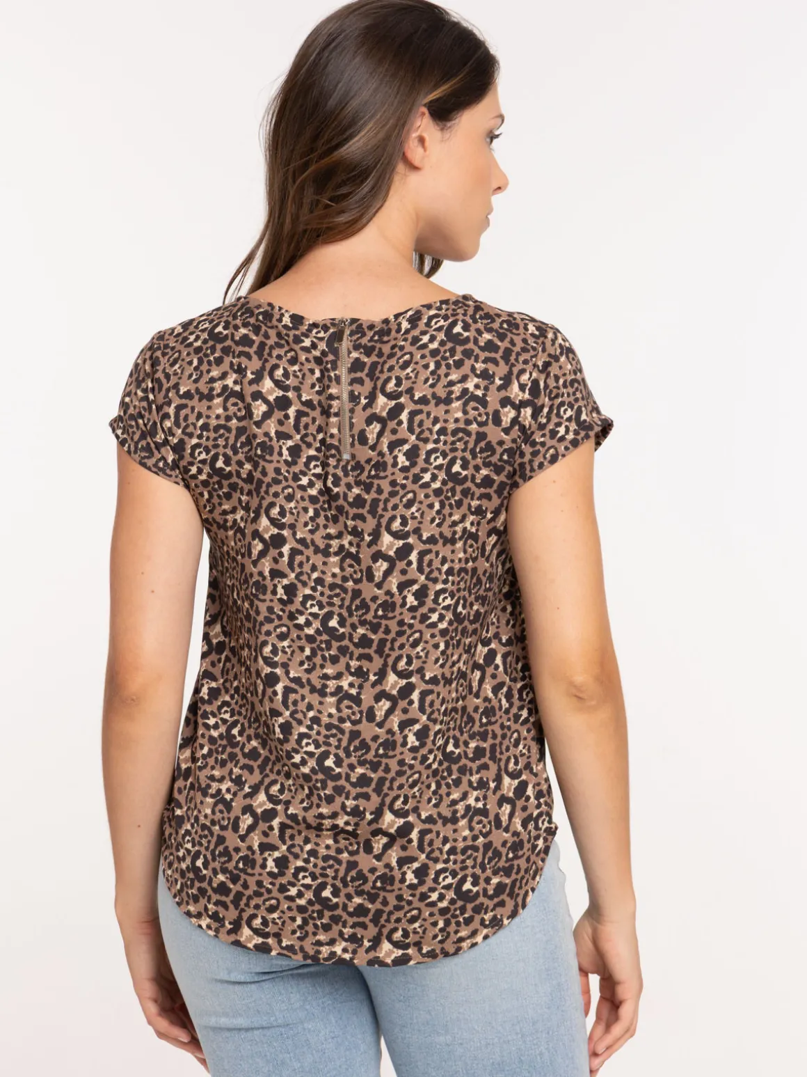 Blouse imprimé léopard femme
