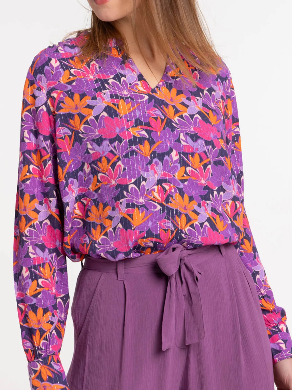 Blouse imprimée fleurie femme