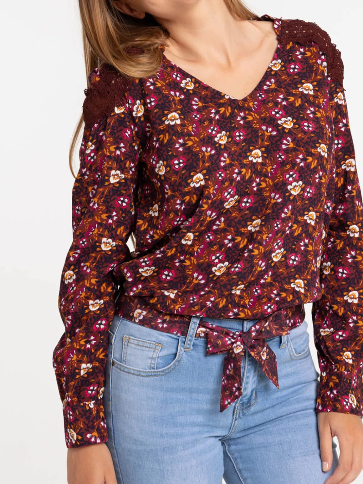 Blouse imprimée florale femme