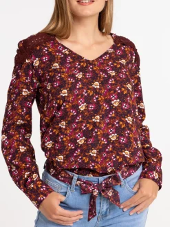 Blouse imprimée florale femme