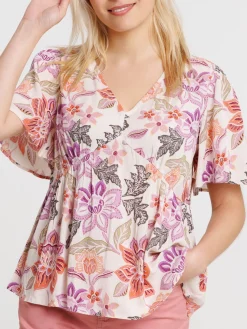 Blouse imprimée florale femme