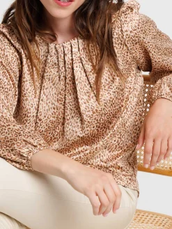 Blouse imprimée léopard femme