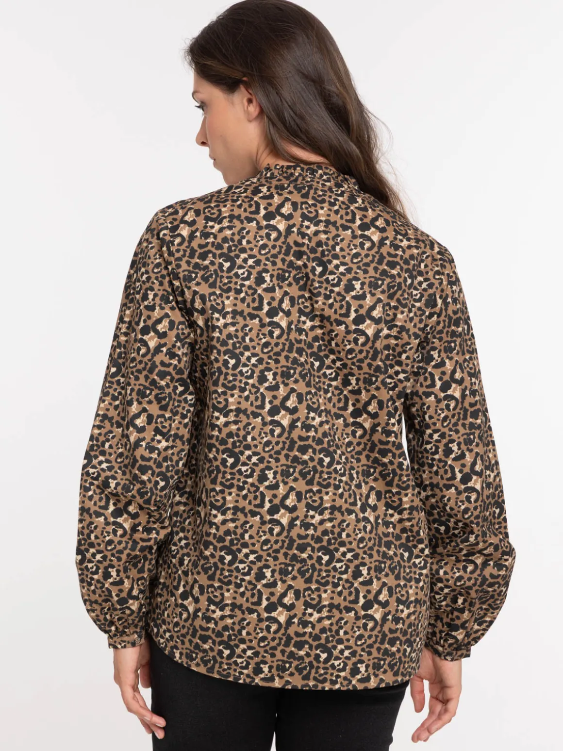 Blouse imprimée léopard femme