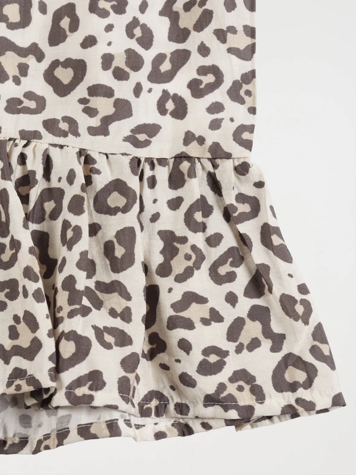 Blouse imprimée léopard fille (XXS-M)