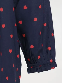 Blouse motif coeur grande taille femme