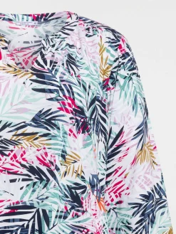 Blouse motif végétal grande taille femme