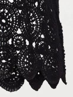 Blouse noire crochet grande taille femme