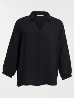 Blouse noire grande taille femme