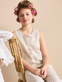 Blouse nouée devant fille (XXS-M)