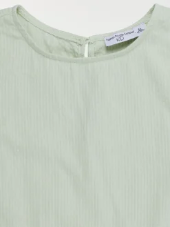 Blouse nœuds côtés fille opaline (3-12A)