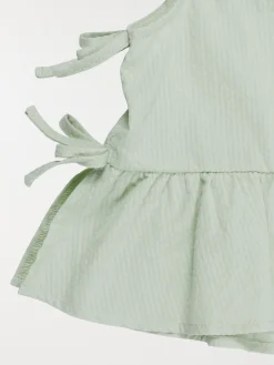 Blouse nœuds côtés fille opaline (3-12A)