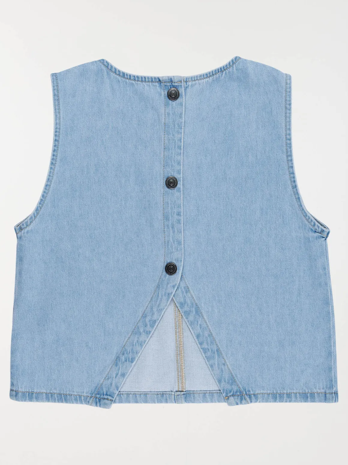 Blouse ouverte boutons dos fille (XXS-M)