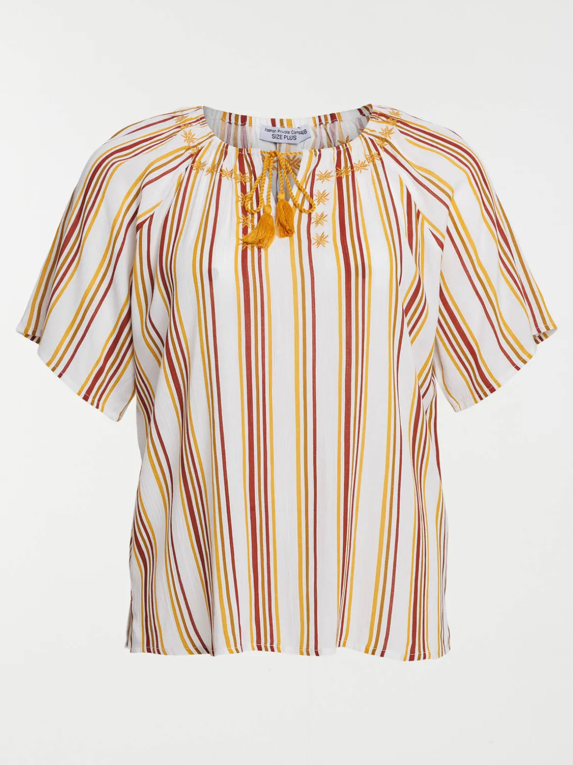 Blouse rayée grande taille femme
