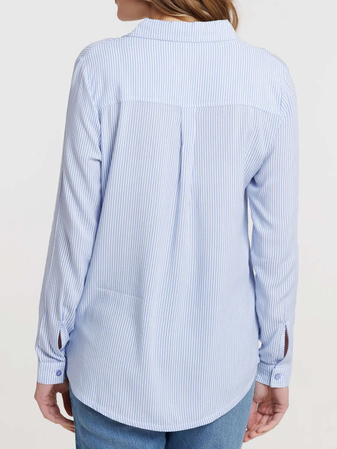 Blouse rayée manches longues femme