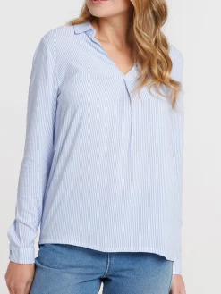 Blouse rayée manches longues femme