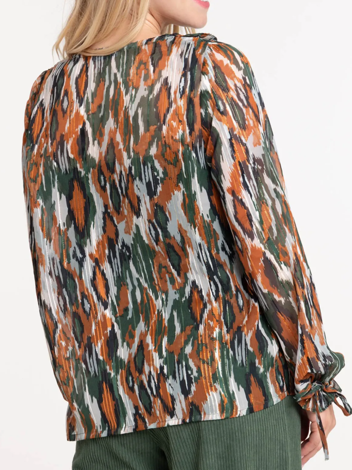 Blouse voile imprimé femme