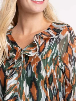 Blouse voile imprimé femme