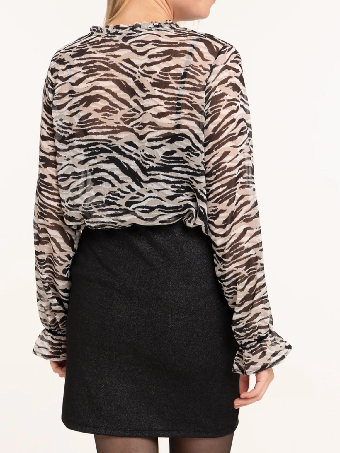 Blouse voile imprimé femme