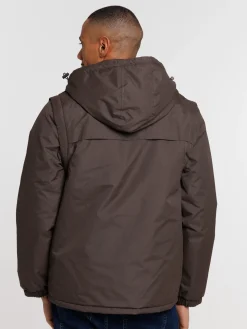 Blouson à capuche col montant homme