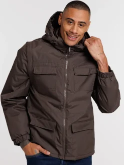 Blouson à capuche col montant homme