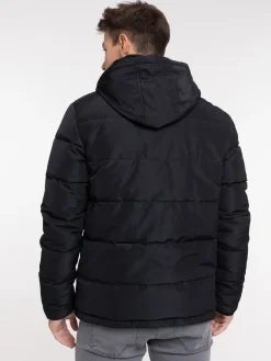 Blouson à capuche noir homme