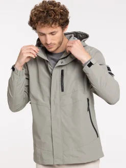 Blouson capuche multipoches homme