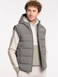 Blouson capuche sans manches homme