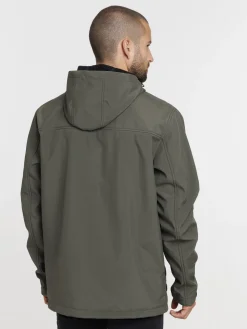 Blouson kaki à capuche homme