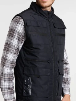 Blouson sans manches noir homme