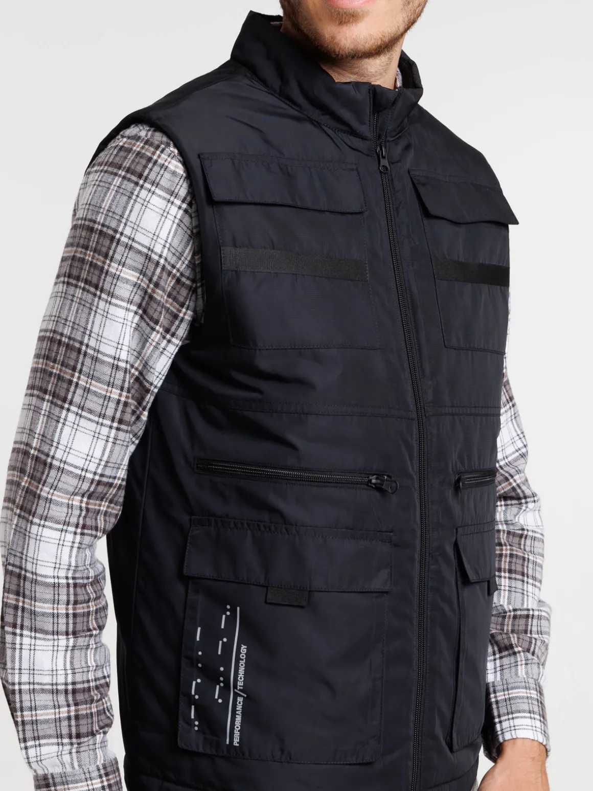 Blouson sans manches noir homme